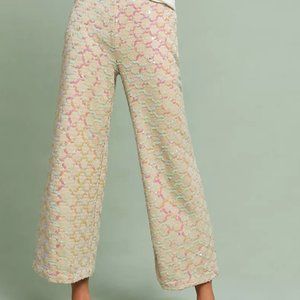 Anthropologie - Showstopper Sequined Wide-leg Pants - Sz 12
